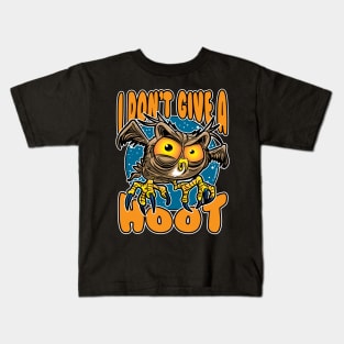 I Don't Give A Hoot Owl Kids T-Shirt